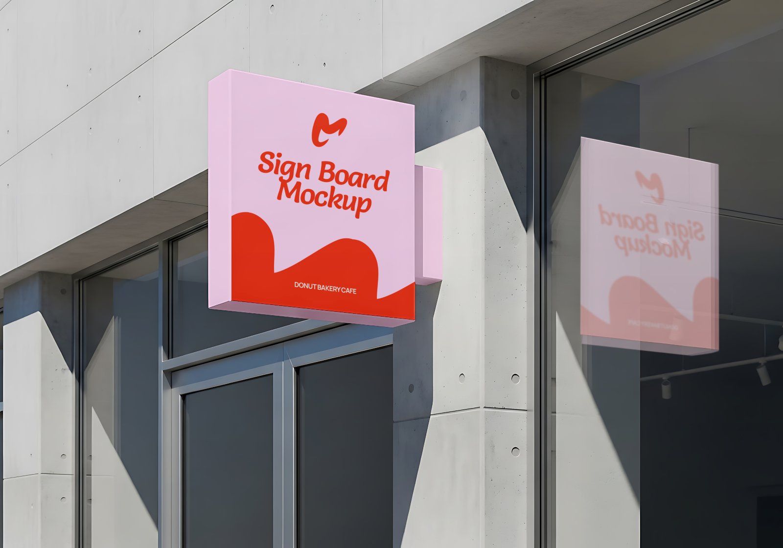 Premium Branding Pink Donut Store Mockup — image 15