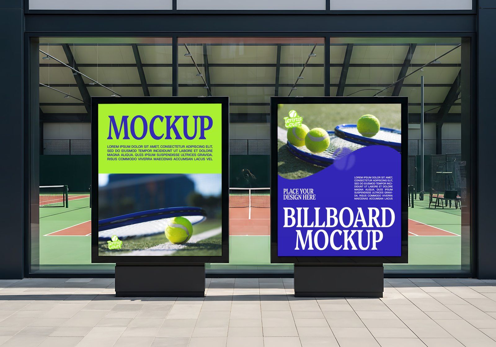 Pro Tennis Court Branding Mockup Bundle – 15 Premium PSD Scenes for Sportswear & Athletic Identity — image 17