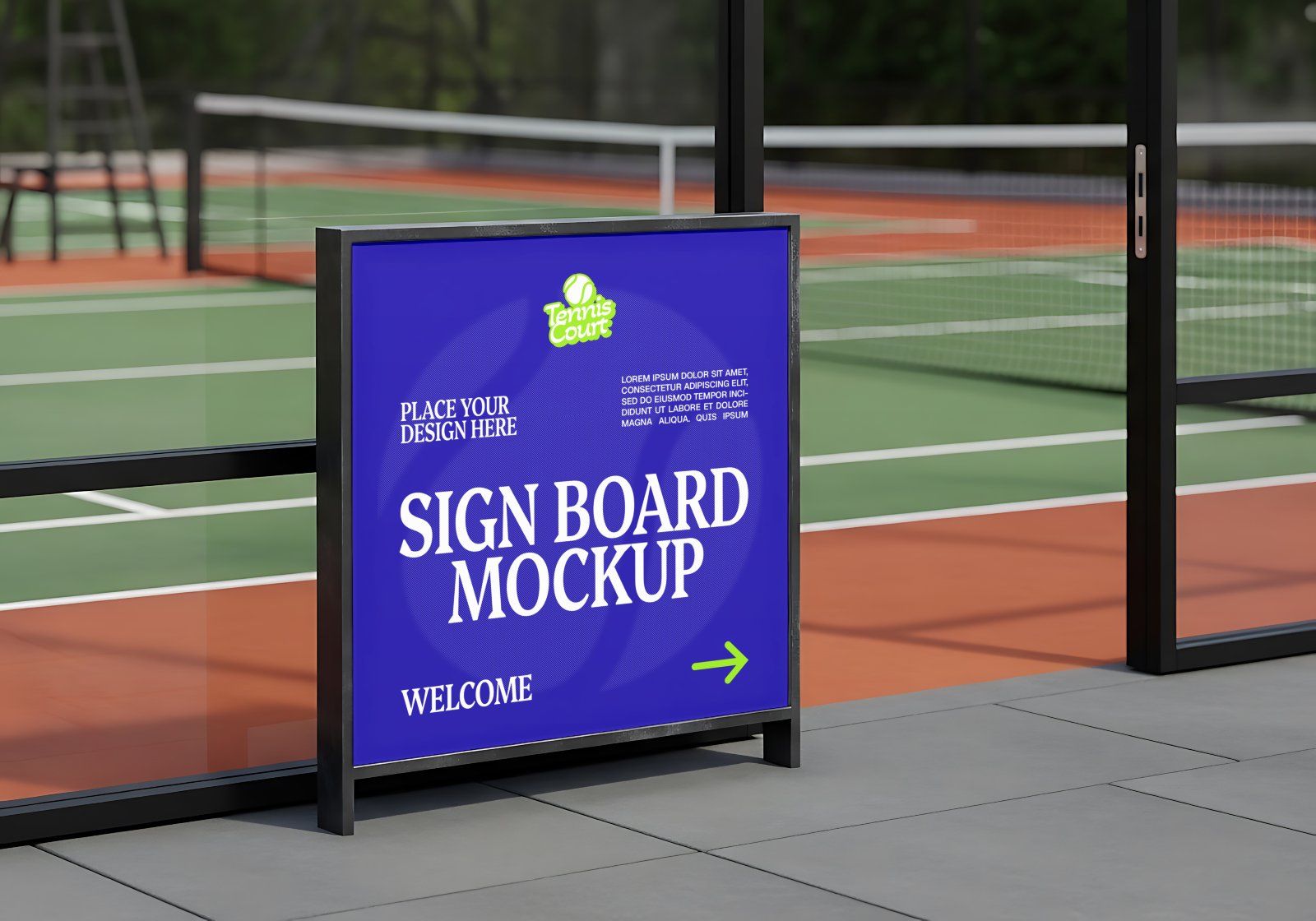 Pro Tennis Court Branding Mockup Bundle – 15 Premium PSD Scenes for Sportswear & Athletic Identity — image 13