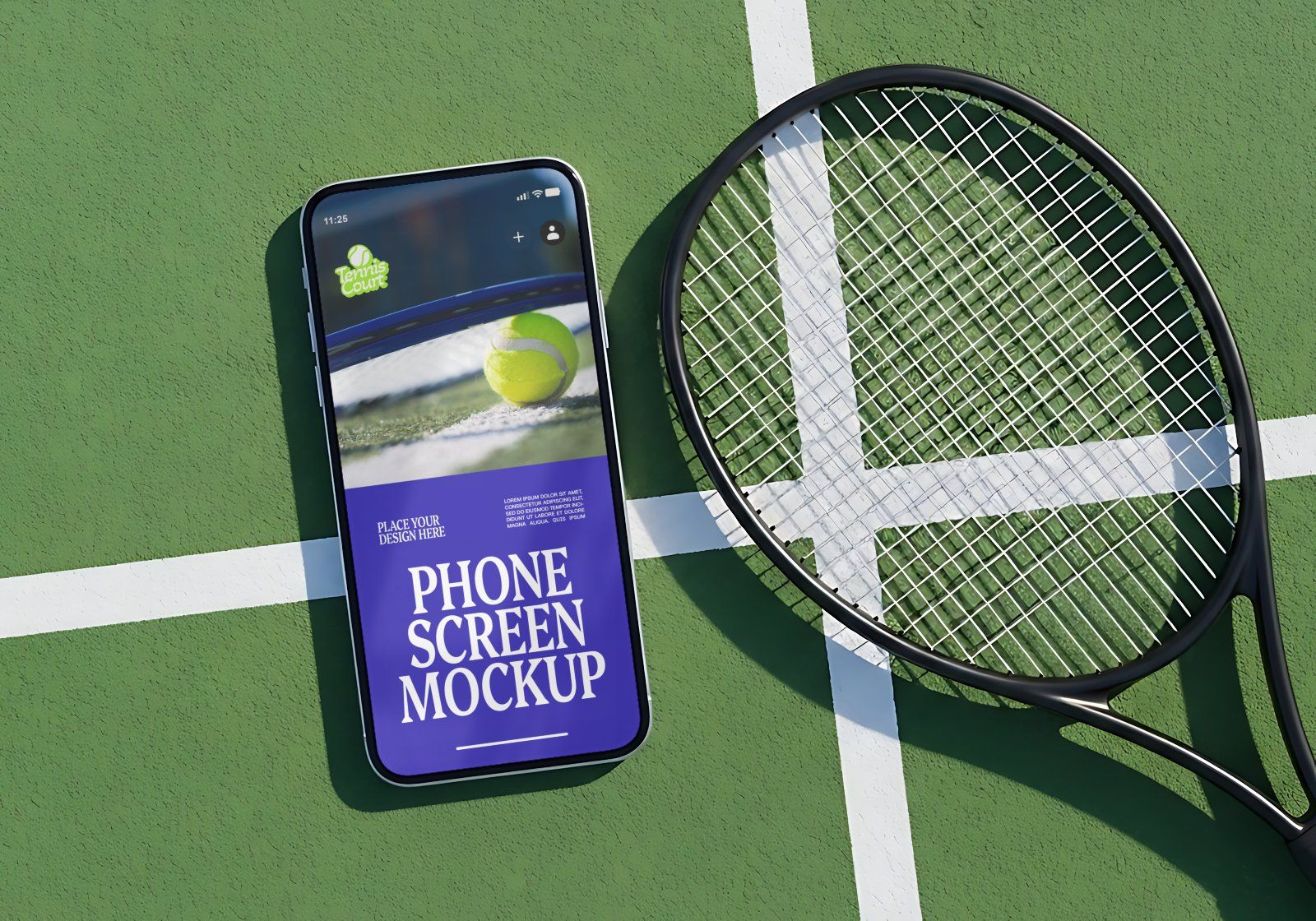 Pro Tennis Court Branding Mockup Bundle – 15 Premium PSD Scenes for Sportswear & Athletic Identity — image 9