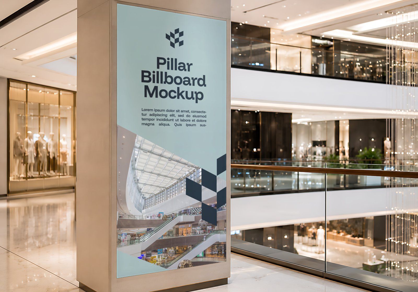 Premium City Mall Branding Mockup Bundle – 15 Giant PSD Scenes for Shopping Center & Retail Mega Arc — image 12