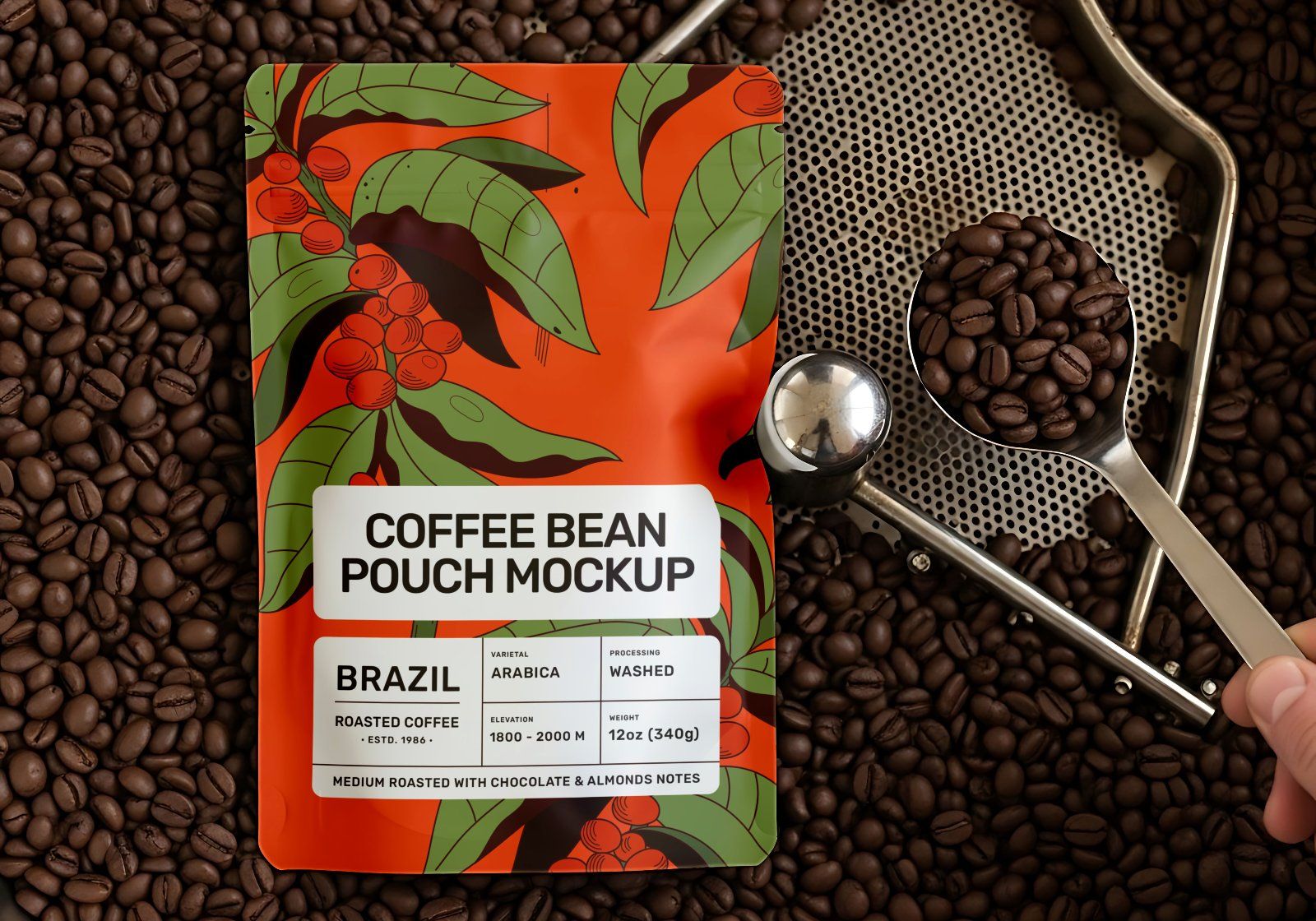 15 Coffee Factory Mockups – PSD Pouch, Can, Sack, Box, Billboard & Farm Branding Kit — image 5