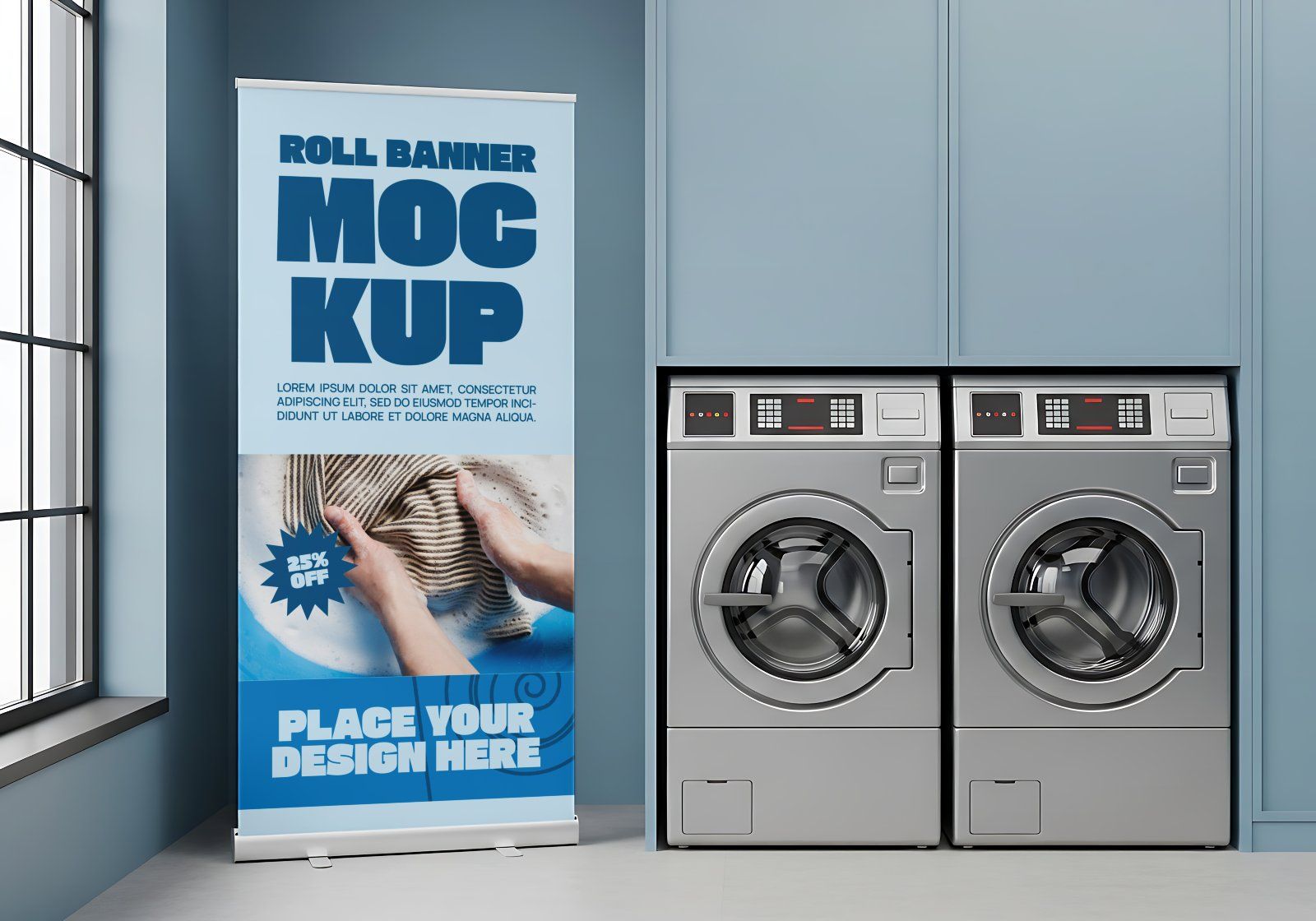 Laundry Shop Mockup Bundle – 15 PSD Templates for Branding, Packaging, and Interior Display — image 9
