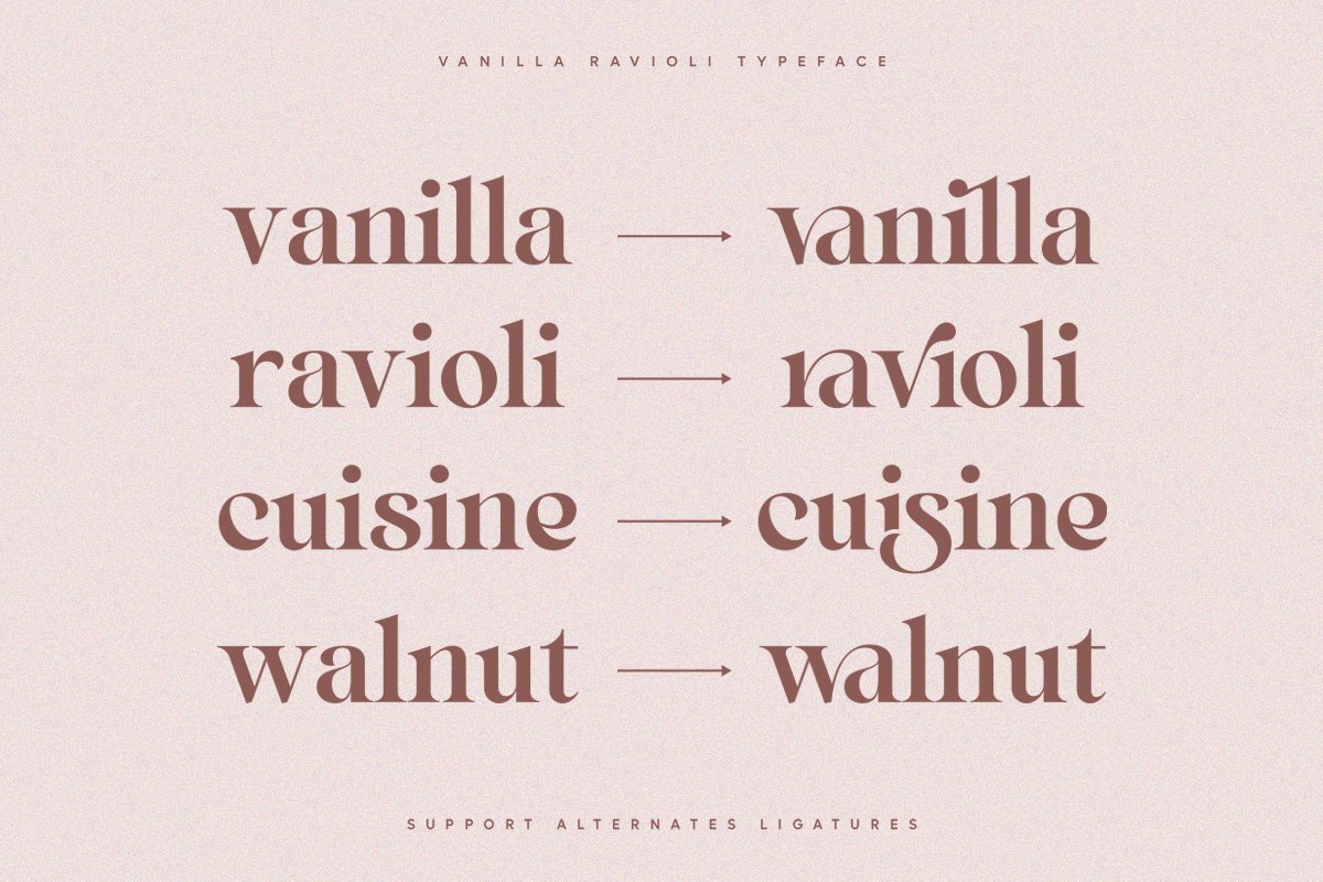 Vanilla Ravioli | Chic Ligature Serif Font — image 2