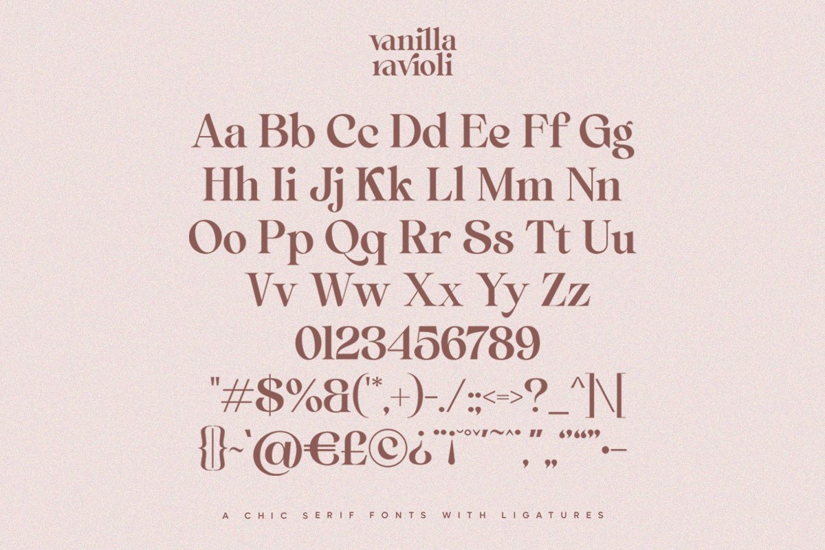 Vanilla Ravioli | Chic Ligature Serif Font — image 1