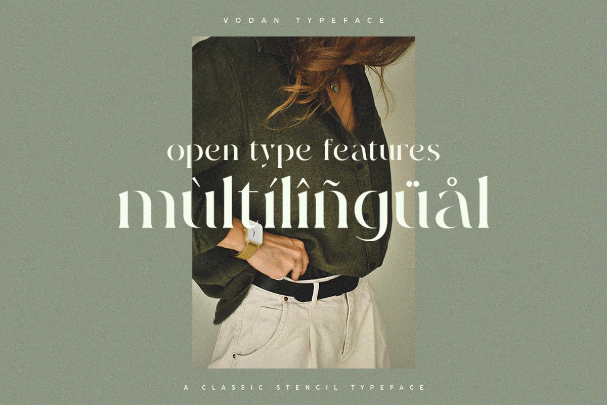 Vodan | Classic Stencil Serif Font — image 3