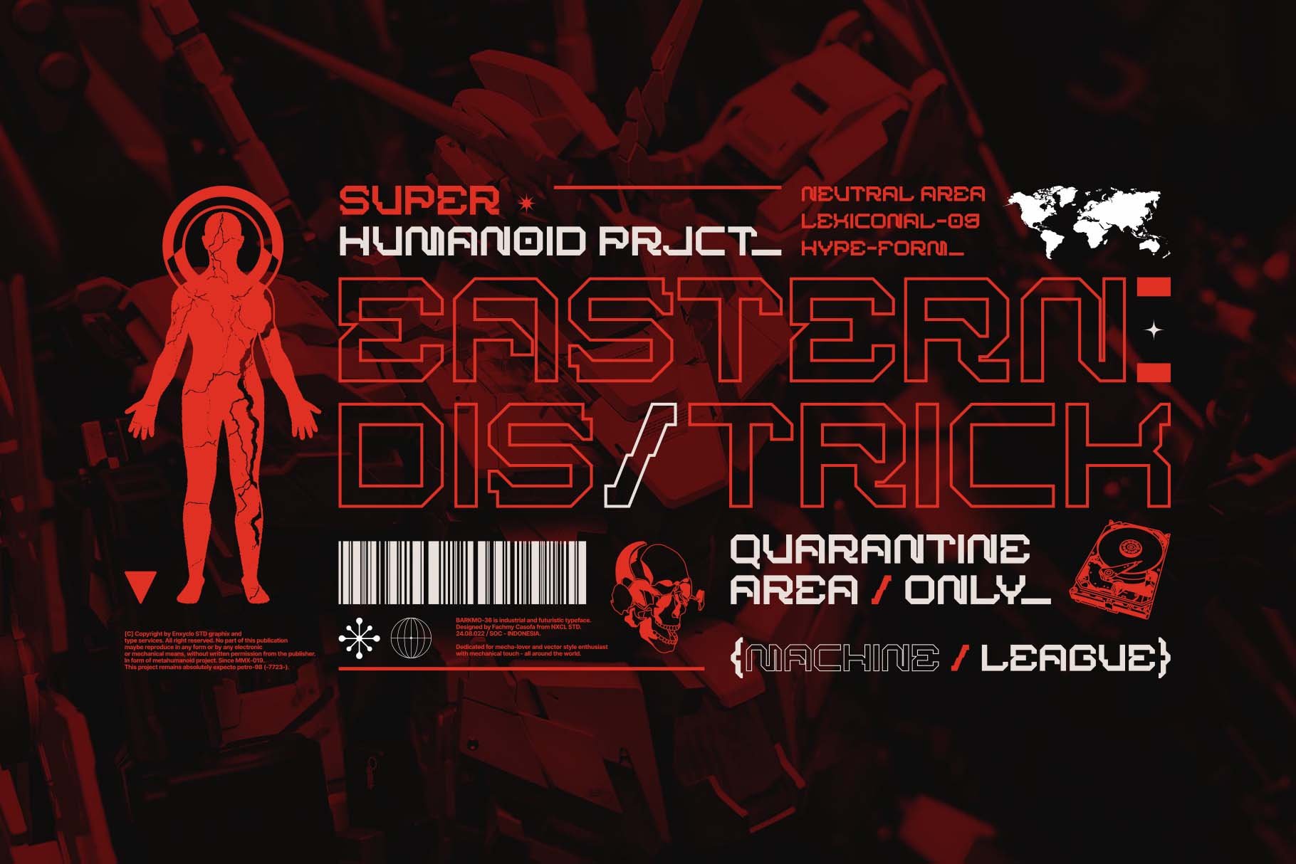 BARKMO36 - Futuristic Mecha Font — image 8