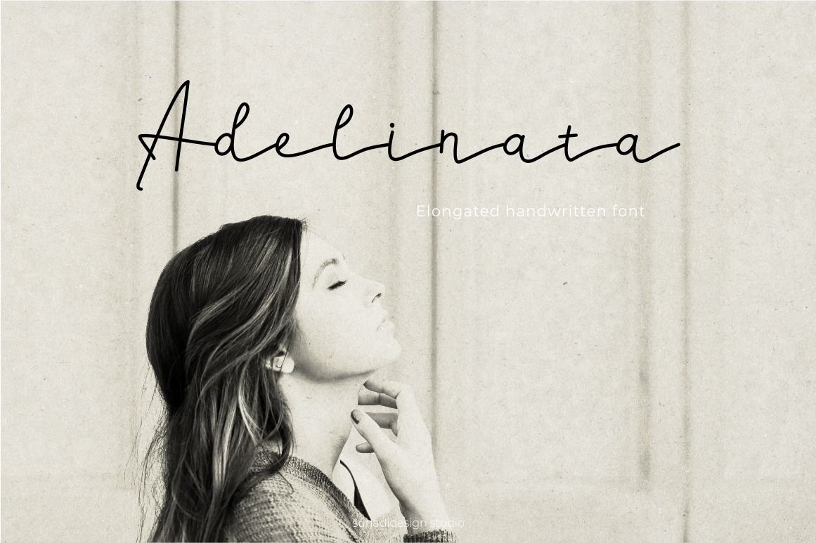 Adelinata script handwritten font — image 1