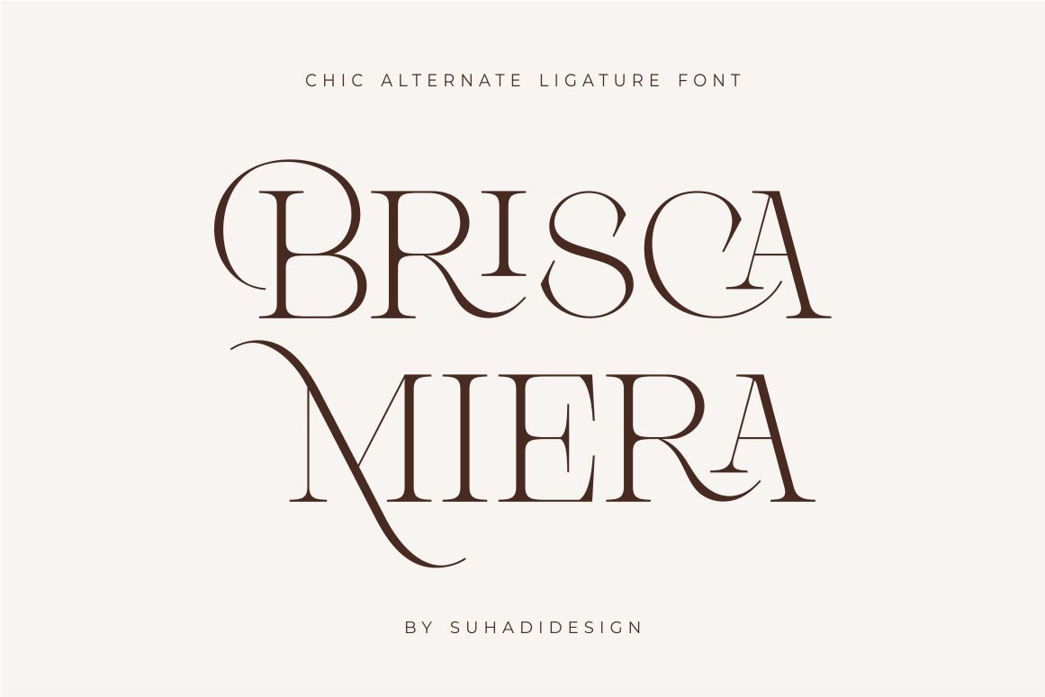 Brisca Miera - Chic Alternate Ligature Serif Font — image 1