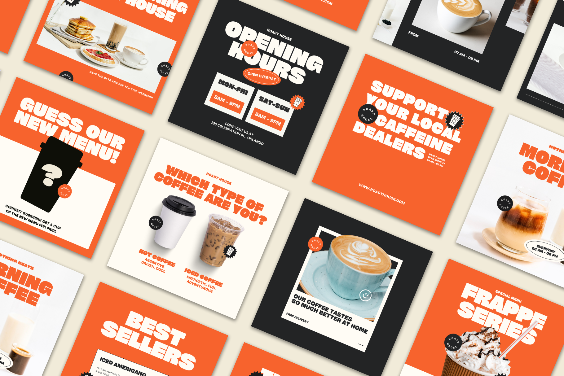 Coffee Shop Social Media Pack | Canva Templates — image 1
