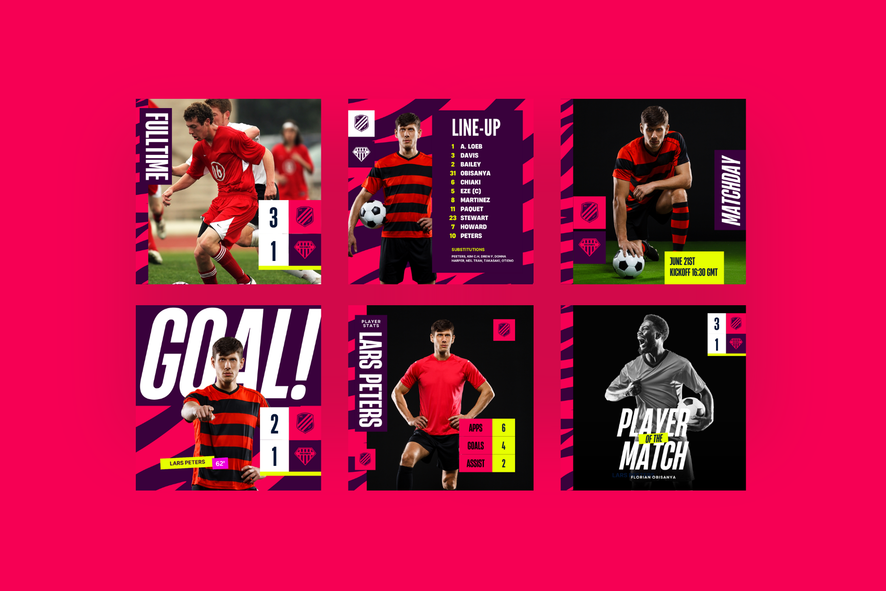 Football Matchday Social Media Pack | Canva Template — image 1