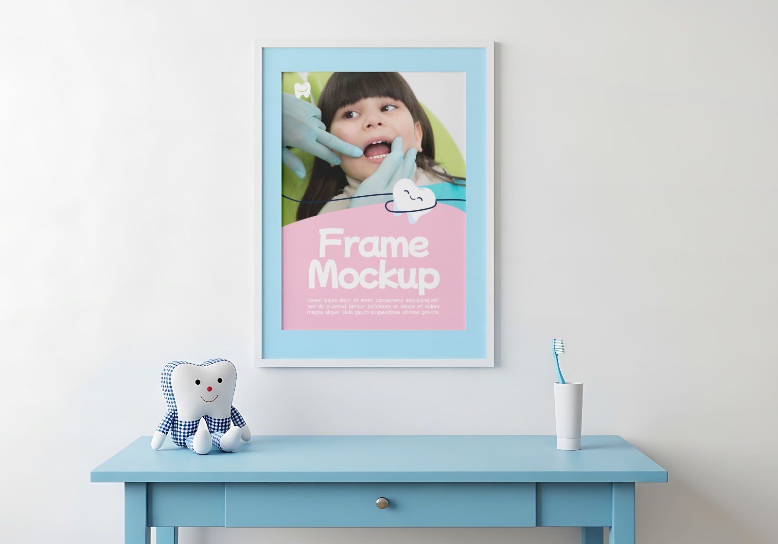 Children's Dental Clinic Branding Mockup Bundle – 15 Premium PSD Scenes for Pediatric Medical Identi — image 17
