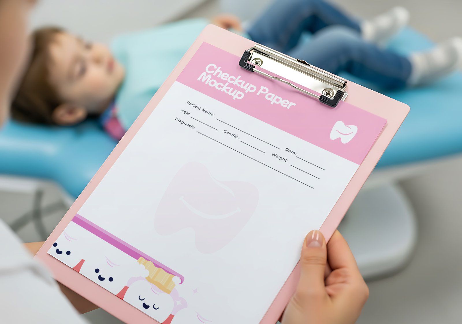 Children's Dental Clinic Branding Mockup Bundle – 15 Premium PSD Scenes for Pediatric Medical Identi — image 10