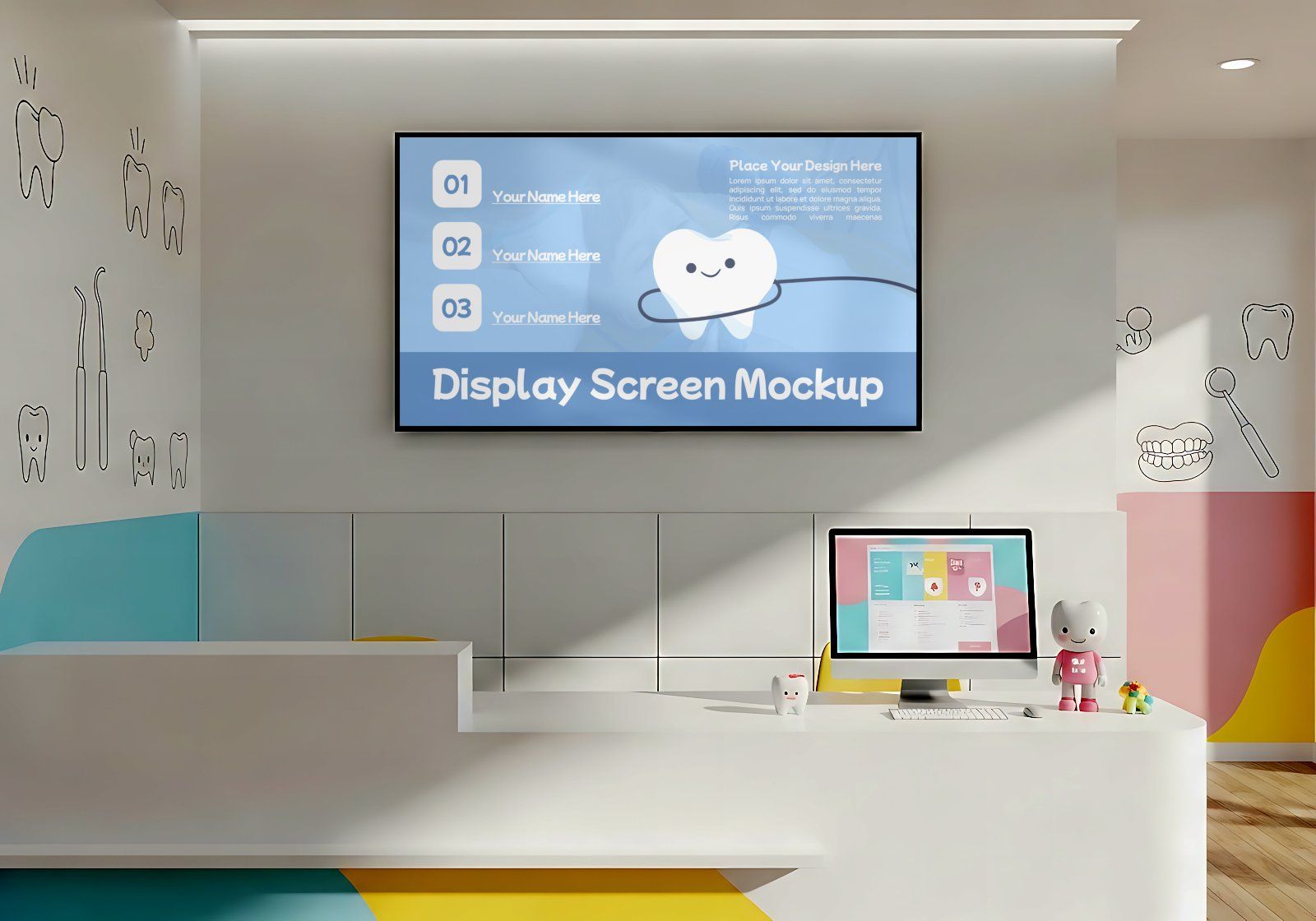 Children's Dental Clinic Branding Mockup Bundle – 15 Premium PSD Scenes for Pediatric Medical Identi — image 9