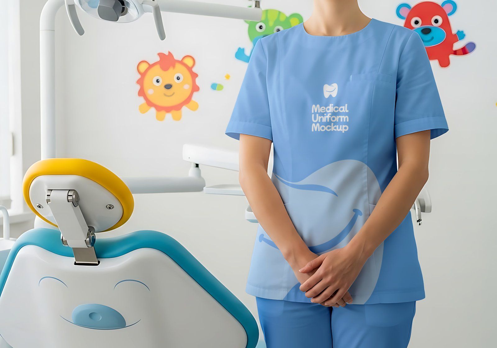 Children's Dental Clinic Branding Mockup Bundle – 15 Premium PSD Scenes for Pediatric Medical Identi — image 7