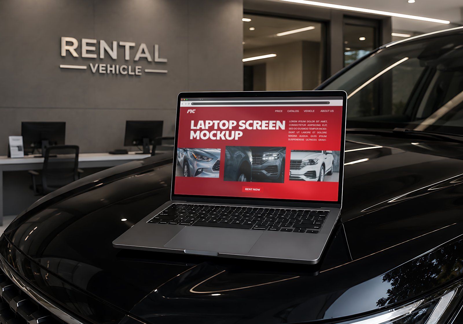 Ultimate Car Rental Branding Mockup Bundle – 15 Premium PSD Scenes for Automotive Travel & Fleet Ide — image 12
