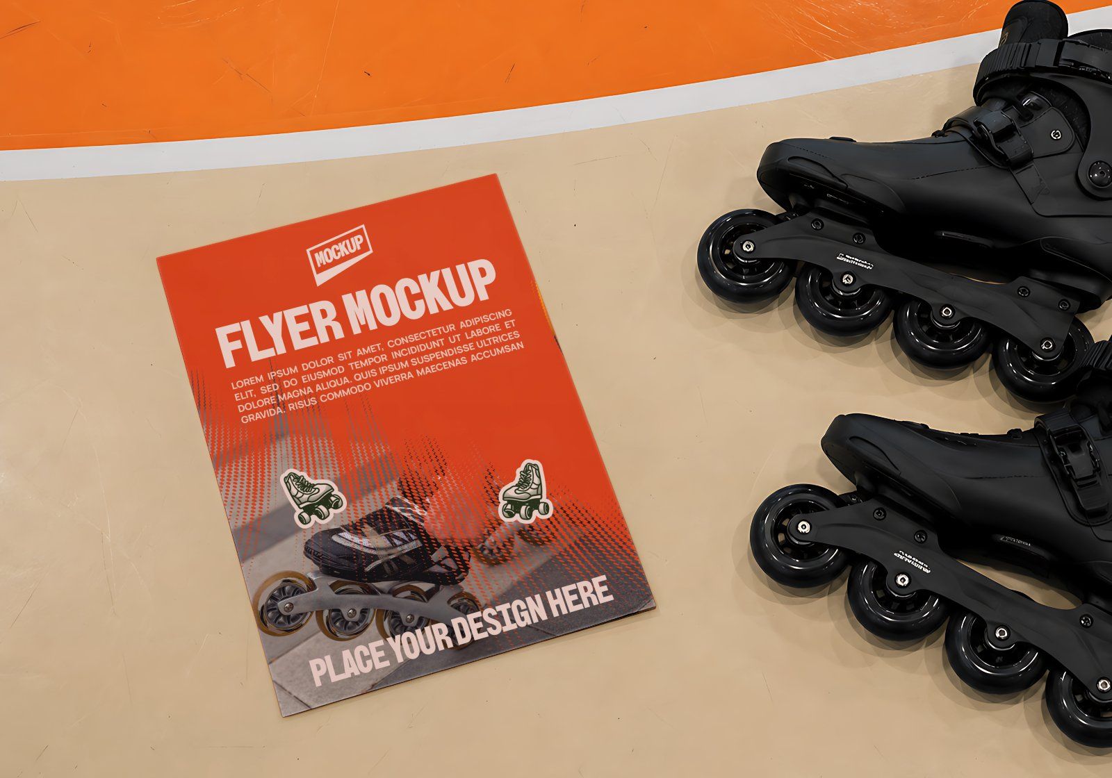Premium Roller Skating Event Branding Mockup Bundle – 15 Retro & Urban PSD Scenes for Street Sports — image 20