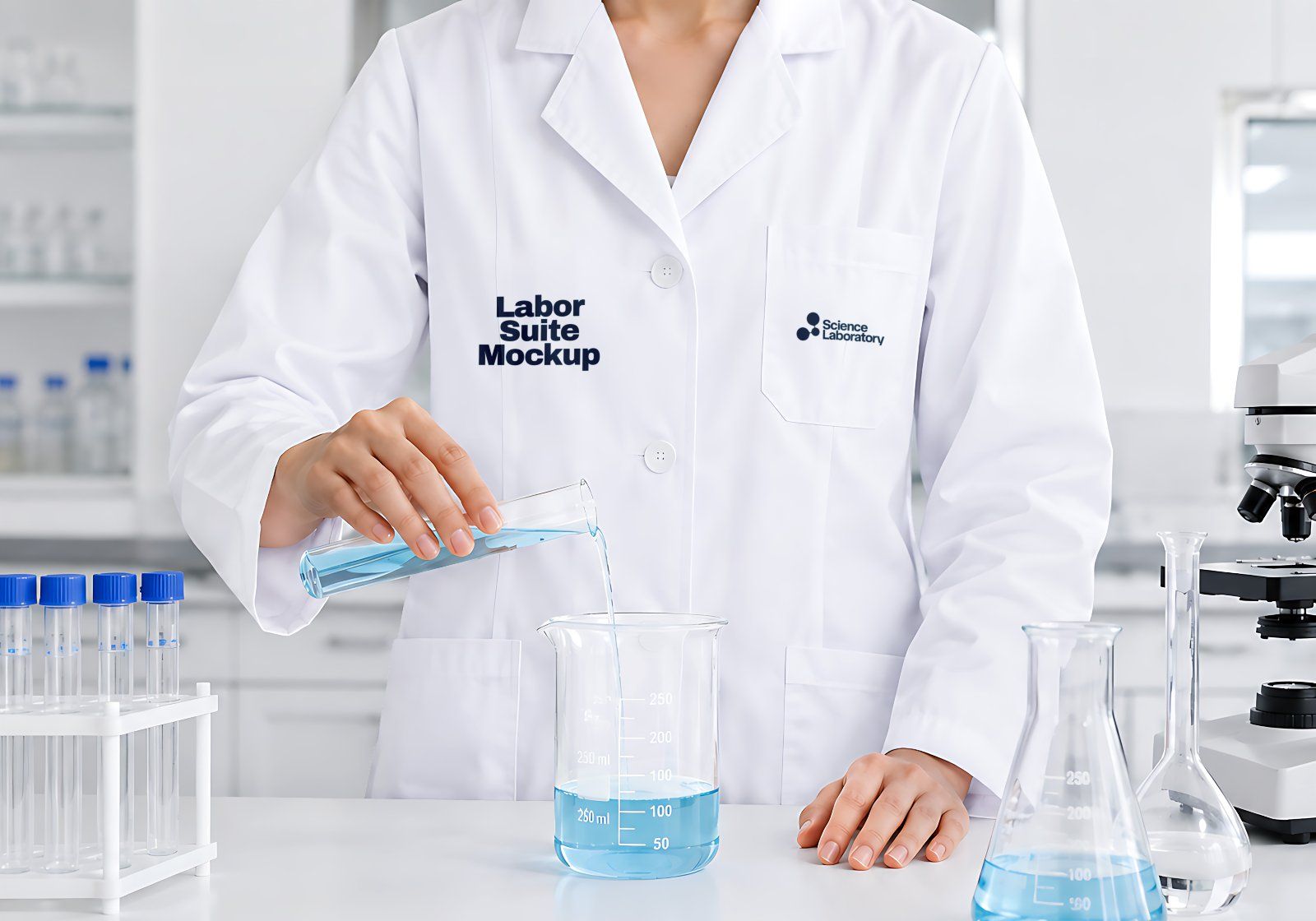 Premium Science Lab Branding Mockup Bundle – 15 Medical PSD Scenes for Pharmaceutical, Healthcare & — image 16