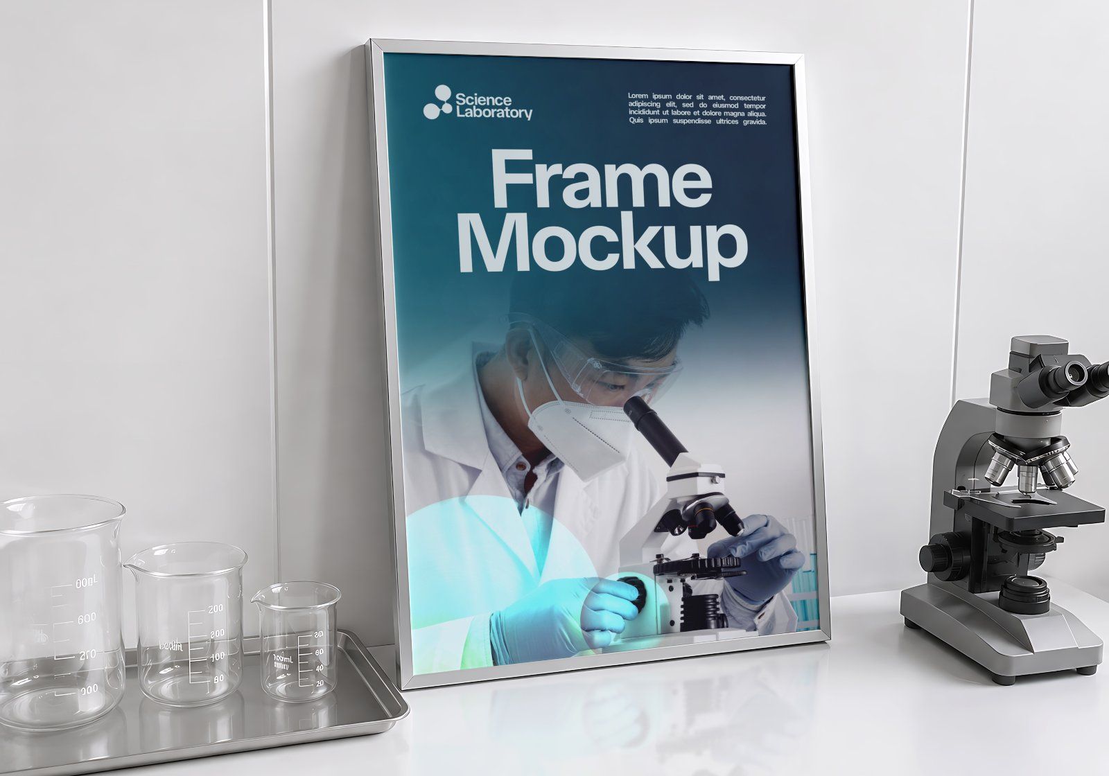 Premium Science Lab Branding Mockup Bundle – 15 Medical PSD Scenes for Pharmaceutical, Healthcare & — image 8