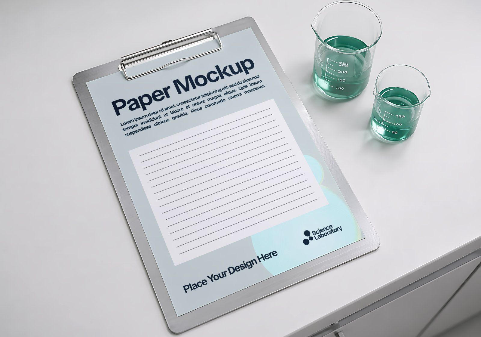 Premium Science Lab Branding Mockup Bundle – 15 Medical PSD Scenes for Pharmaceutical, Healthcare & — image 6