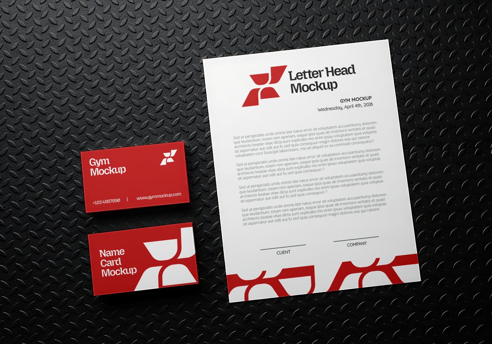 Premium Branding Red Gym Mockup — image 4