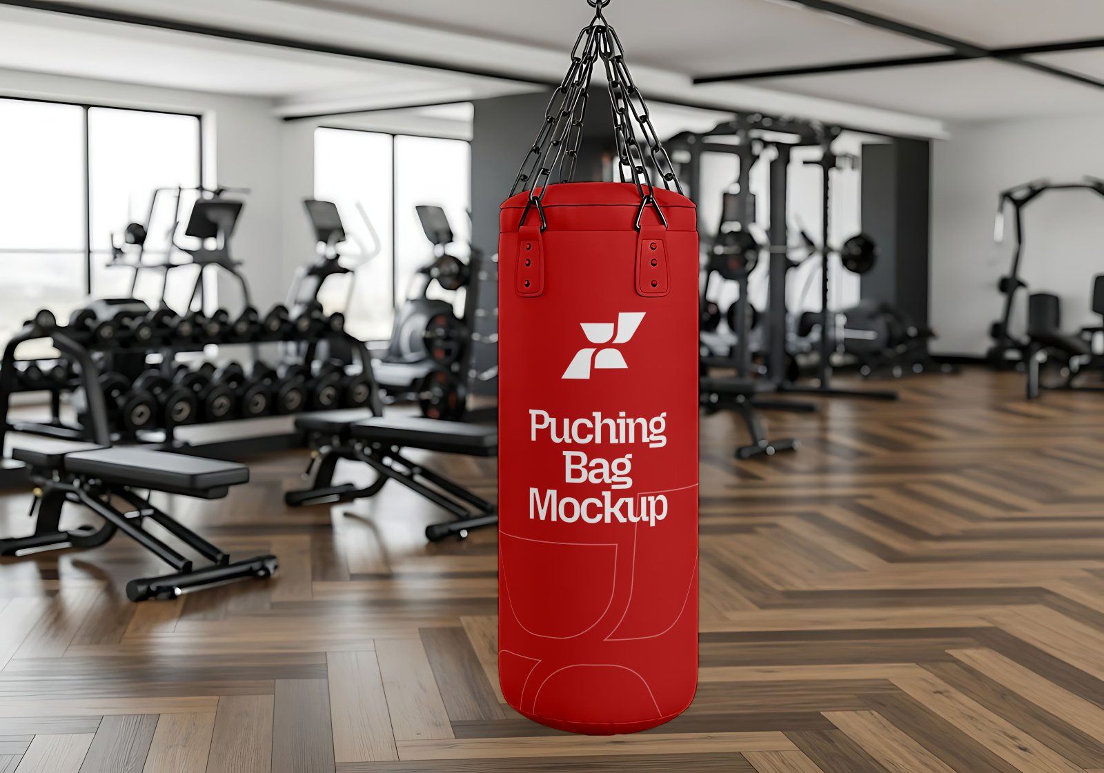 Premium Branding Red Gym Mockup — image 8