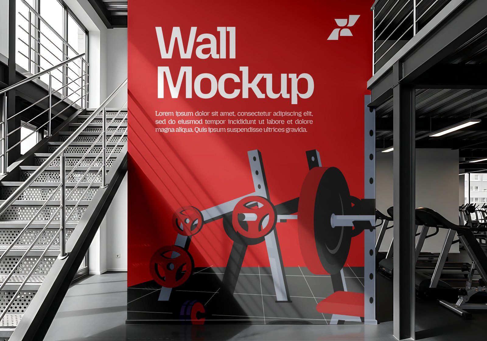 Premium Branding Red Gym Mockup — image 11