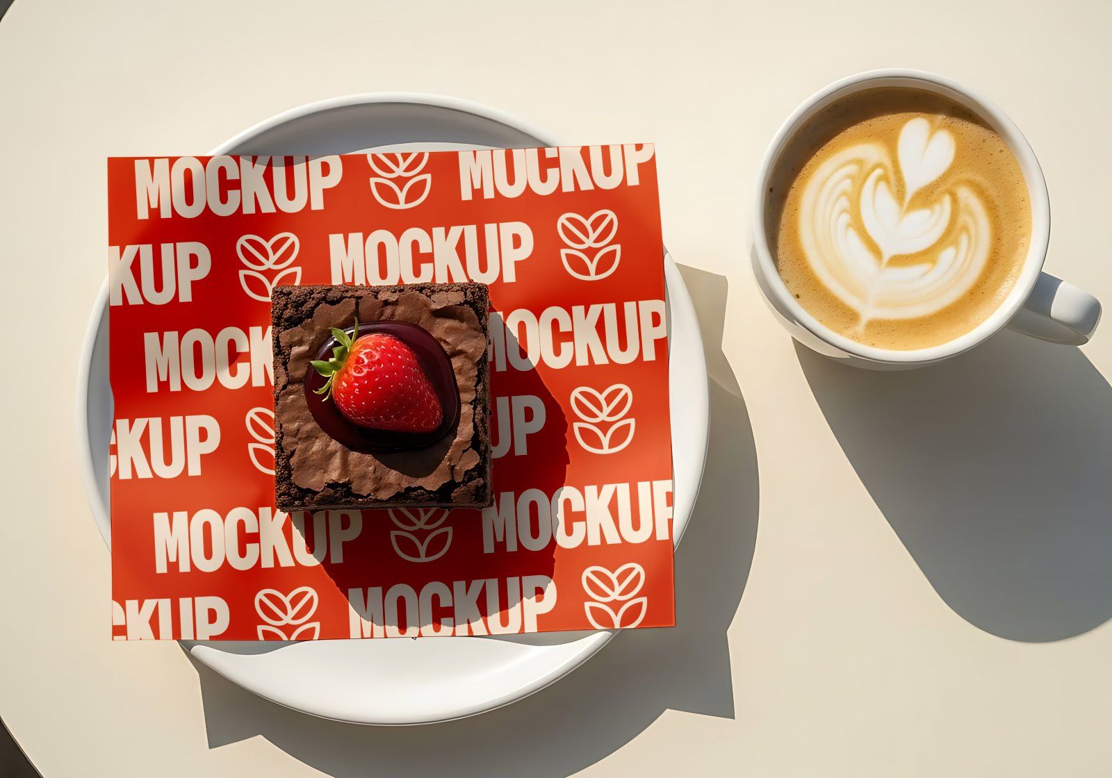 Premium Branding Red Store Coffee Mockup — image 2