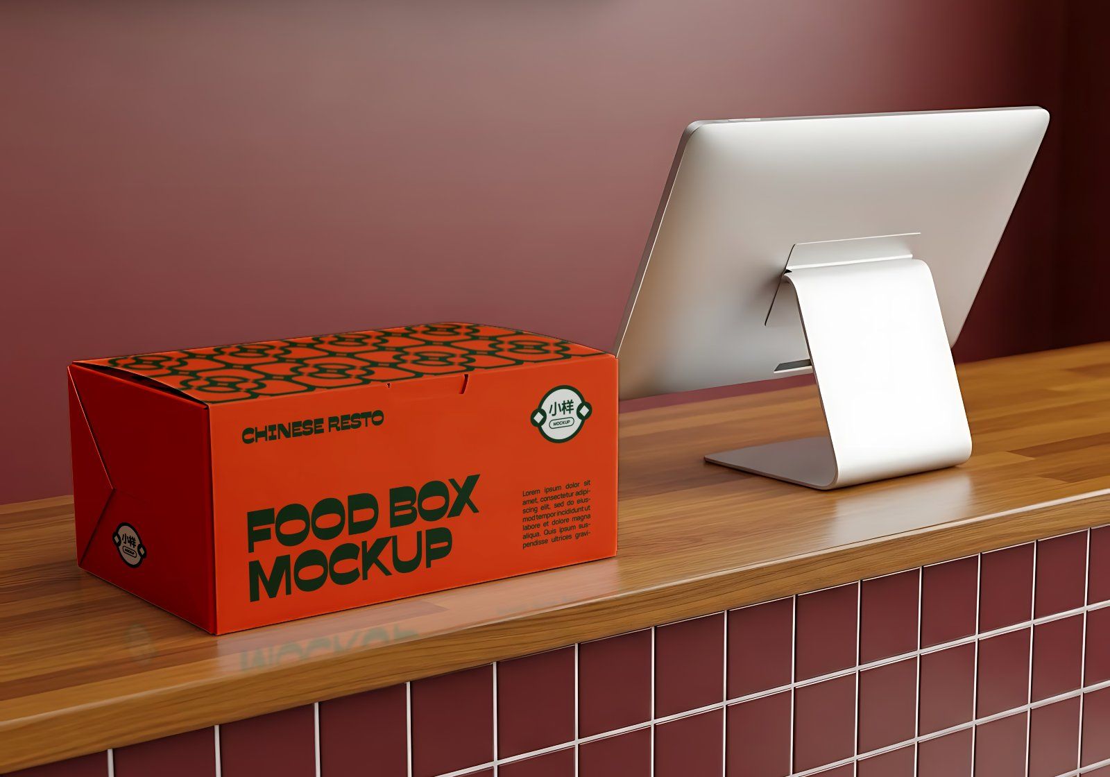 Premium Branding Orange China Restaurant Mockup — image 8