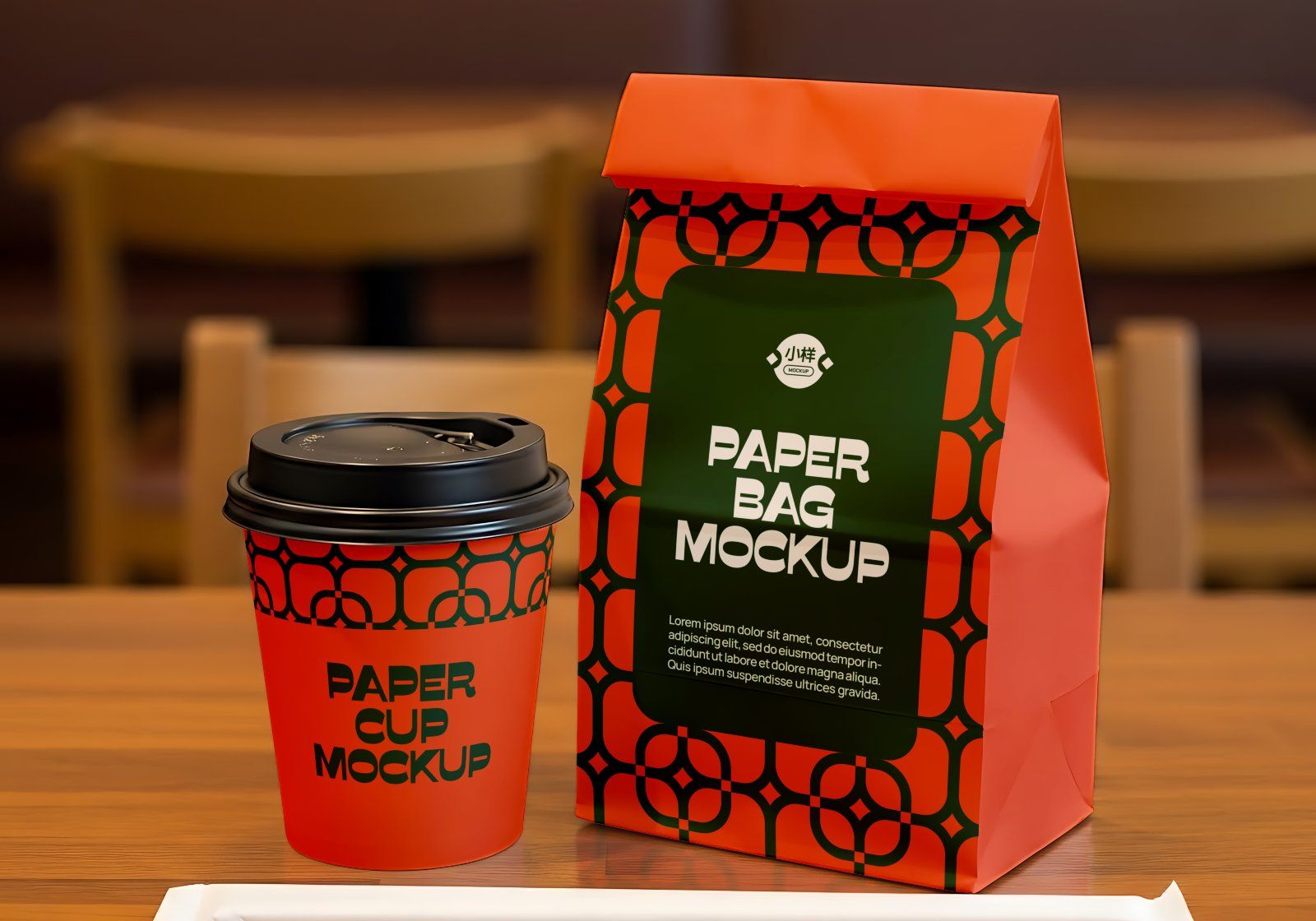 Premium Branding Orange China Restaurant Mockup — image 11