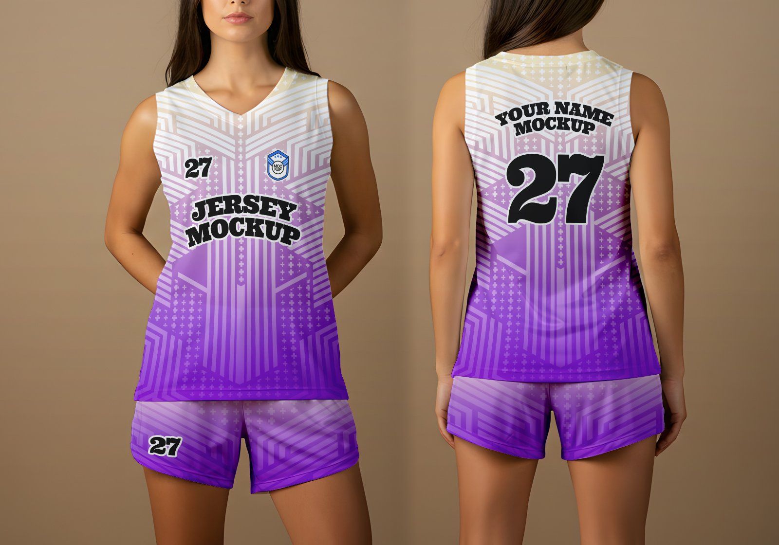Women Jersey Mockup Bundle – 7 PSD Sportswear Templates for Volleyball, Soccer & Fitness Apparel — image 9