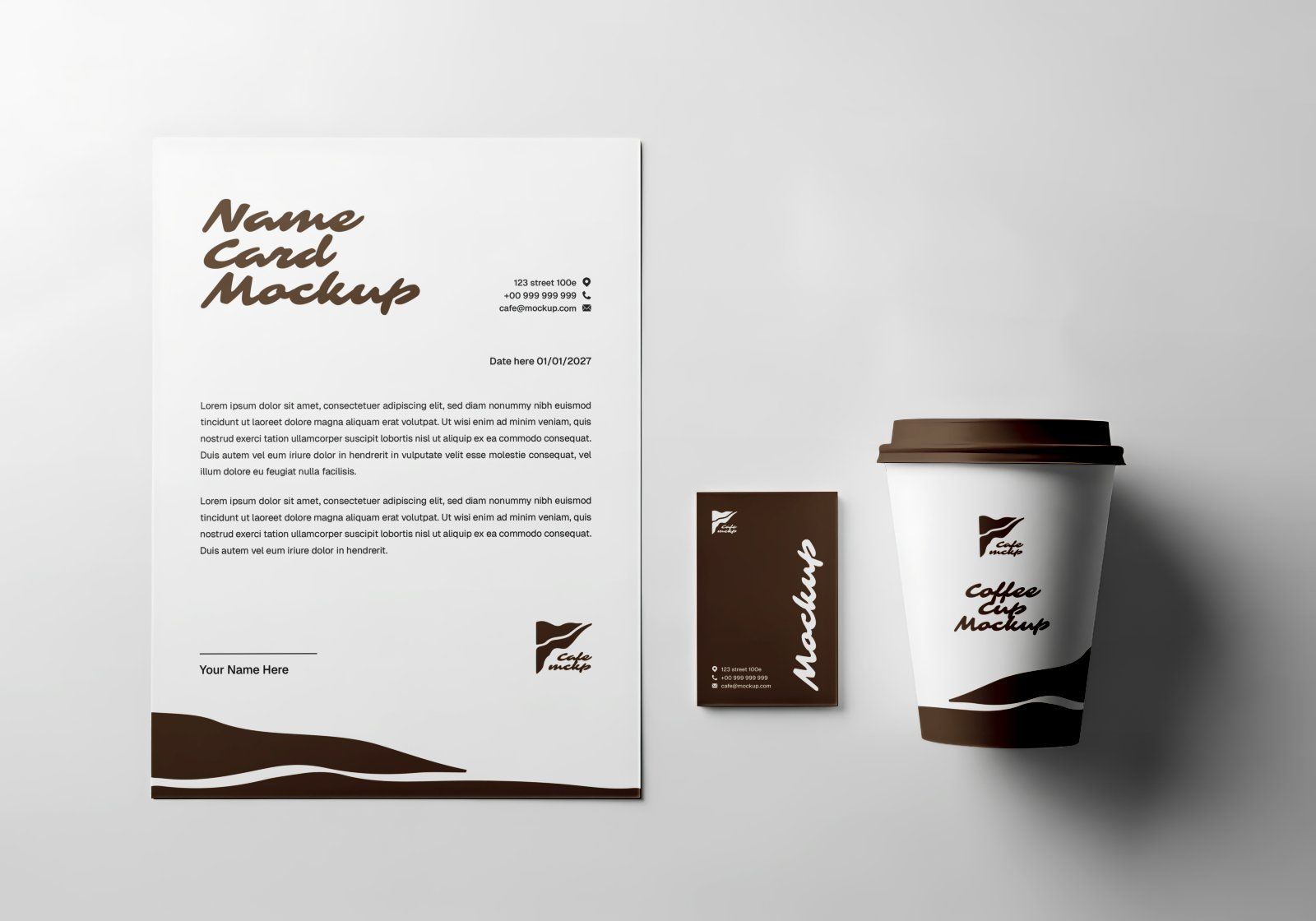 Premium Branding Brown Coffee Cafe Mockup — image 10
