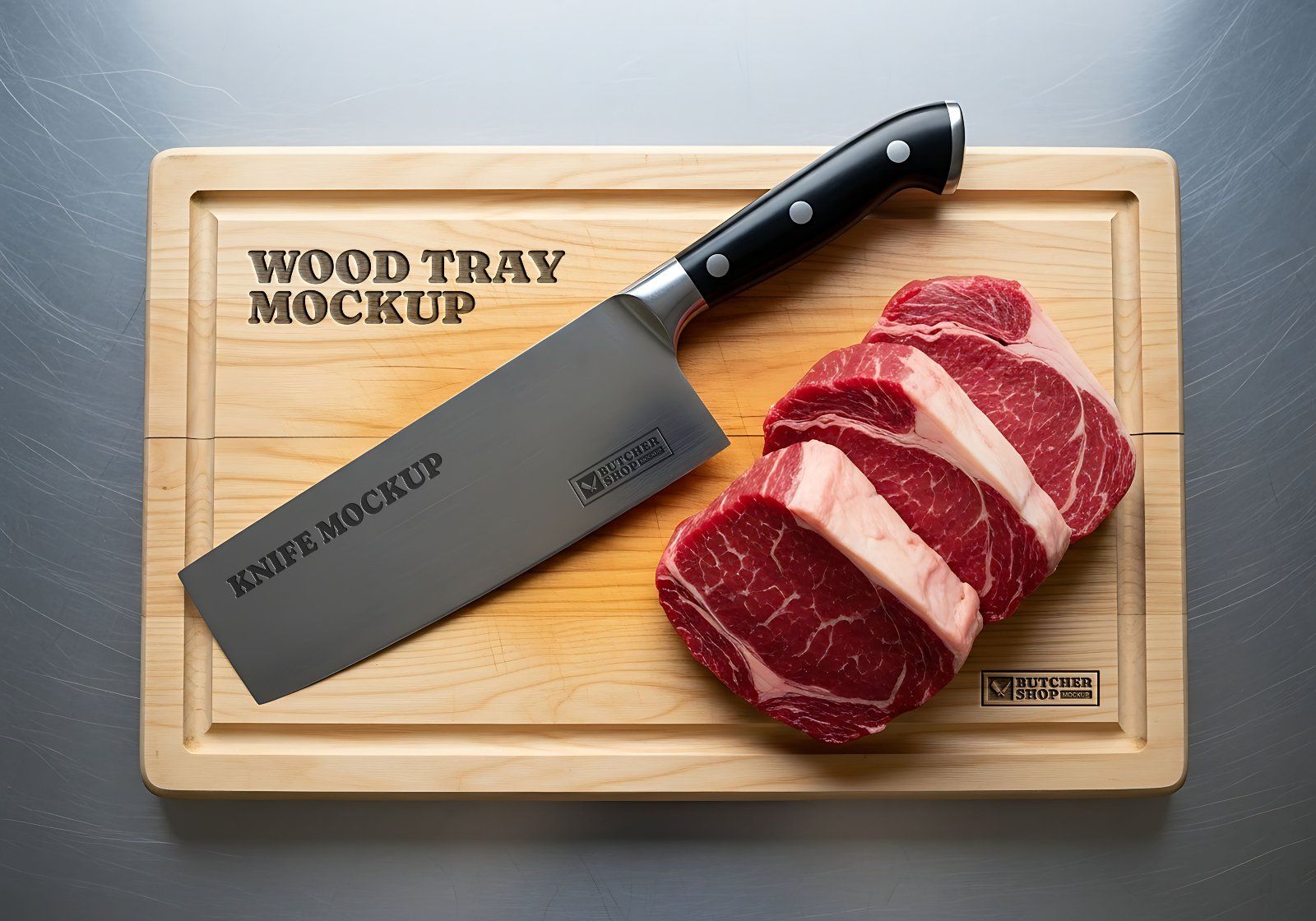 Meat & Fish Market Mockup Bundle – 15 PSD Templates for Butcher Shop Branding — image 8