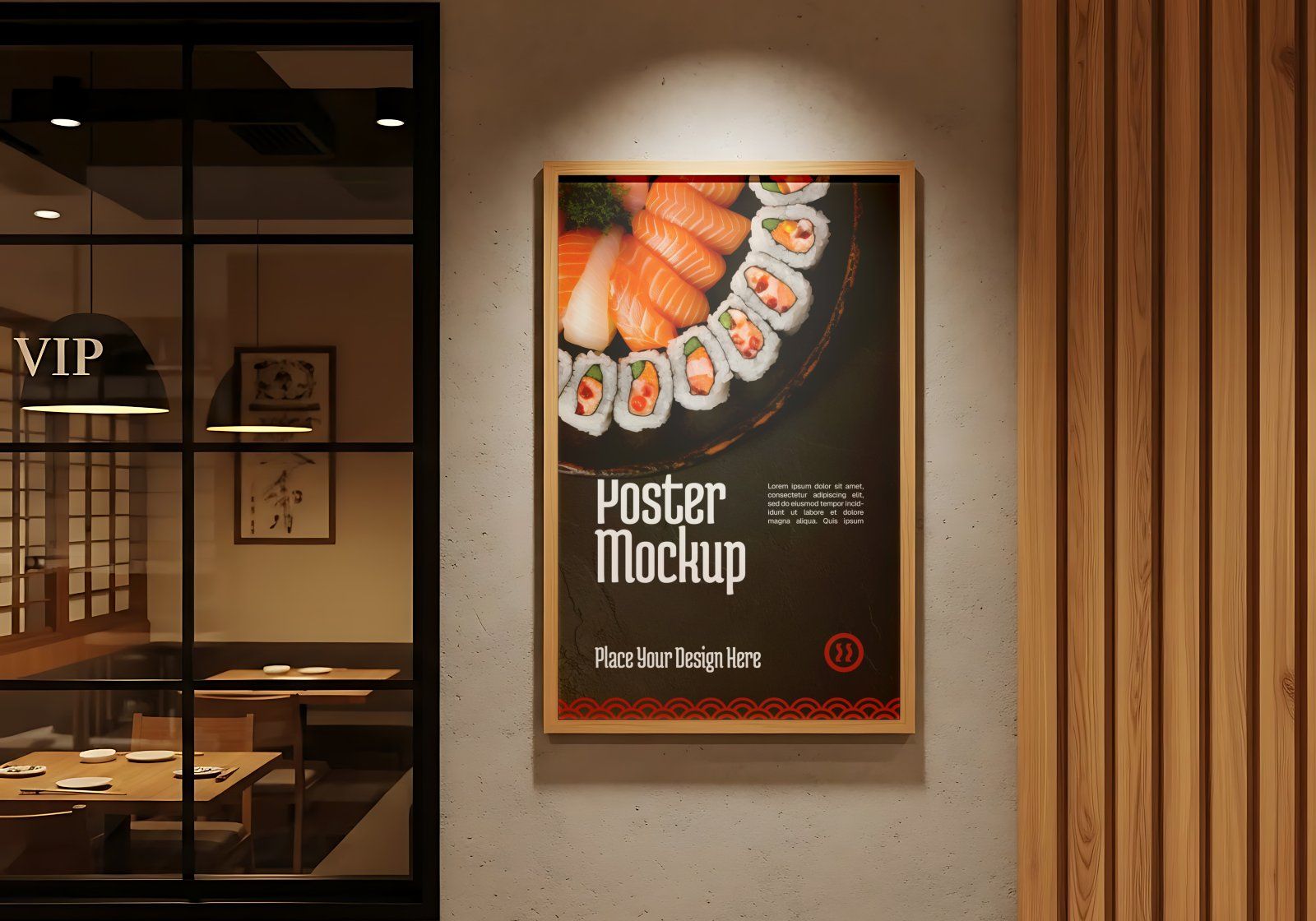 Premium Branding Red Japan Food Restaurant Mockup — image 3