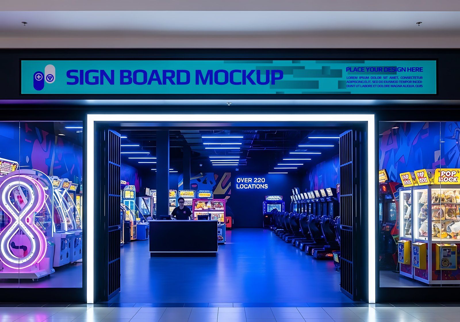 15 Premium Arcade Center Mockup Bundle Gaming Brand — image 12