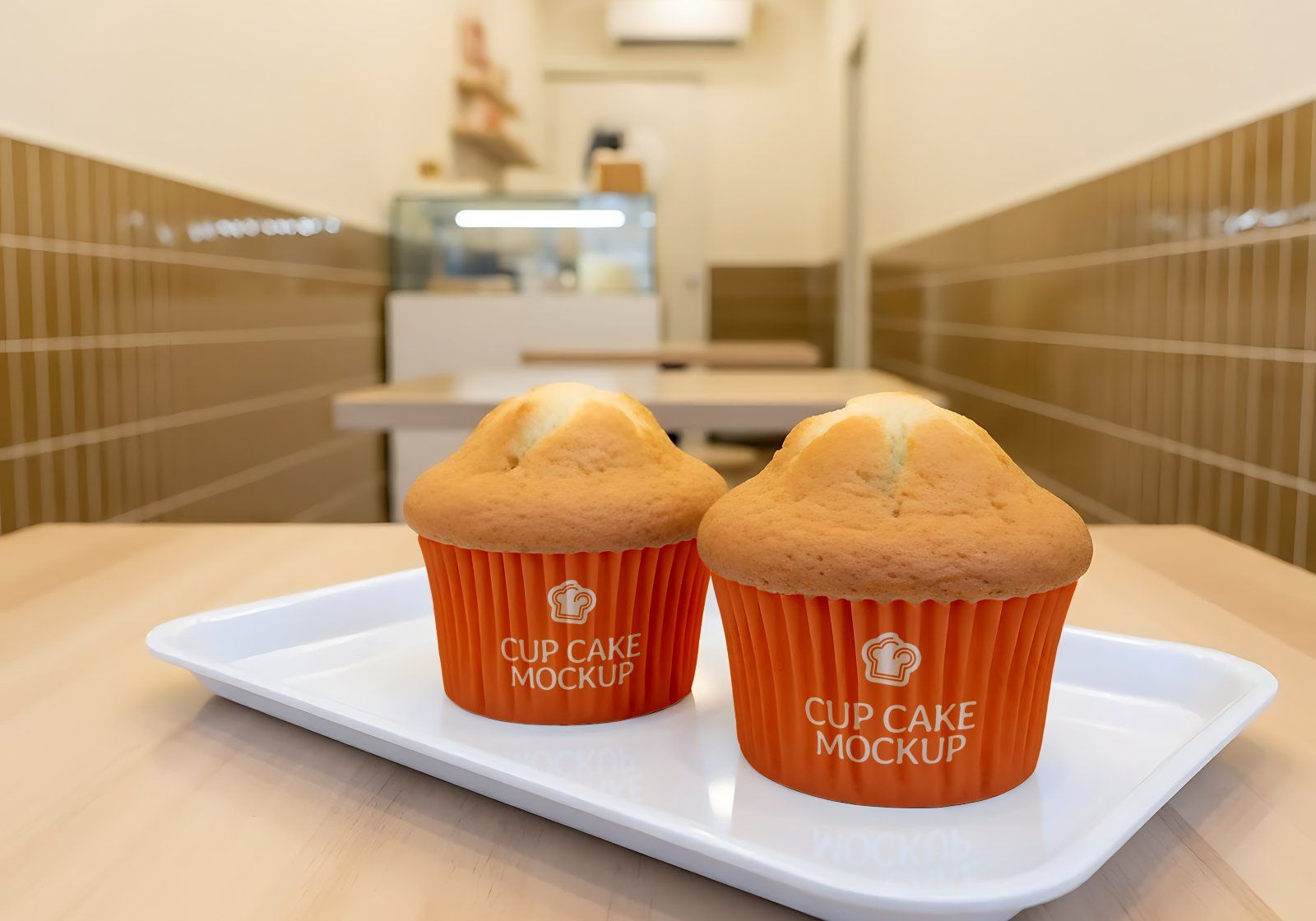 Premium Branding Orange Bakery Store Mockup — image 2