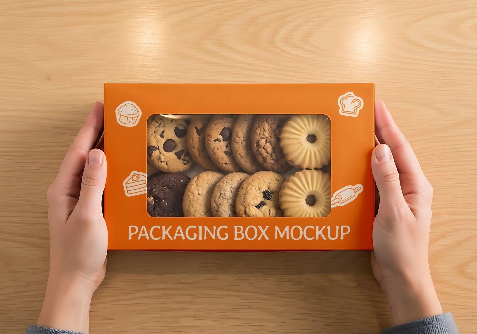 Premium Branding Orange Bakery Store Mockup — image 3