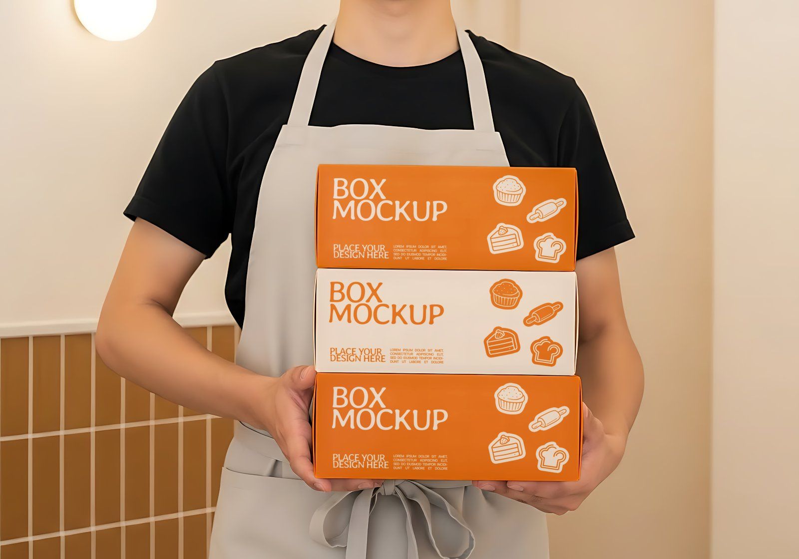 Premium Branding Orange Bakery Store Mockup — image 6