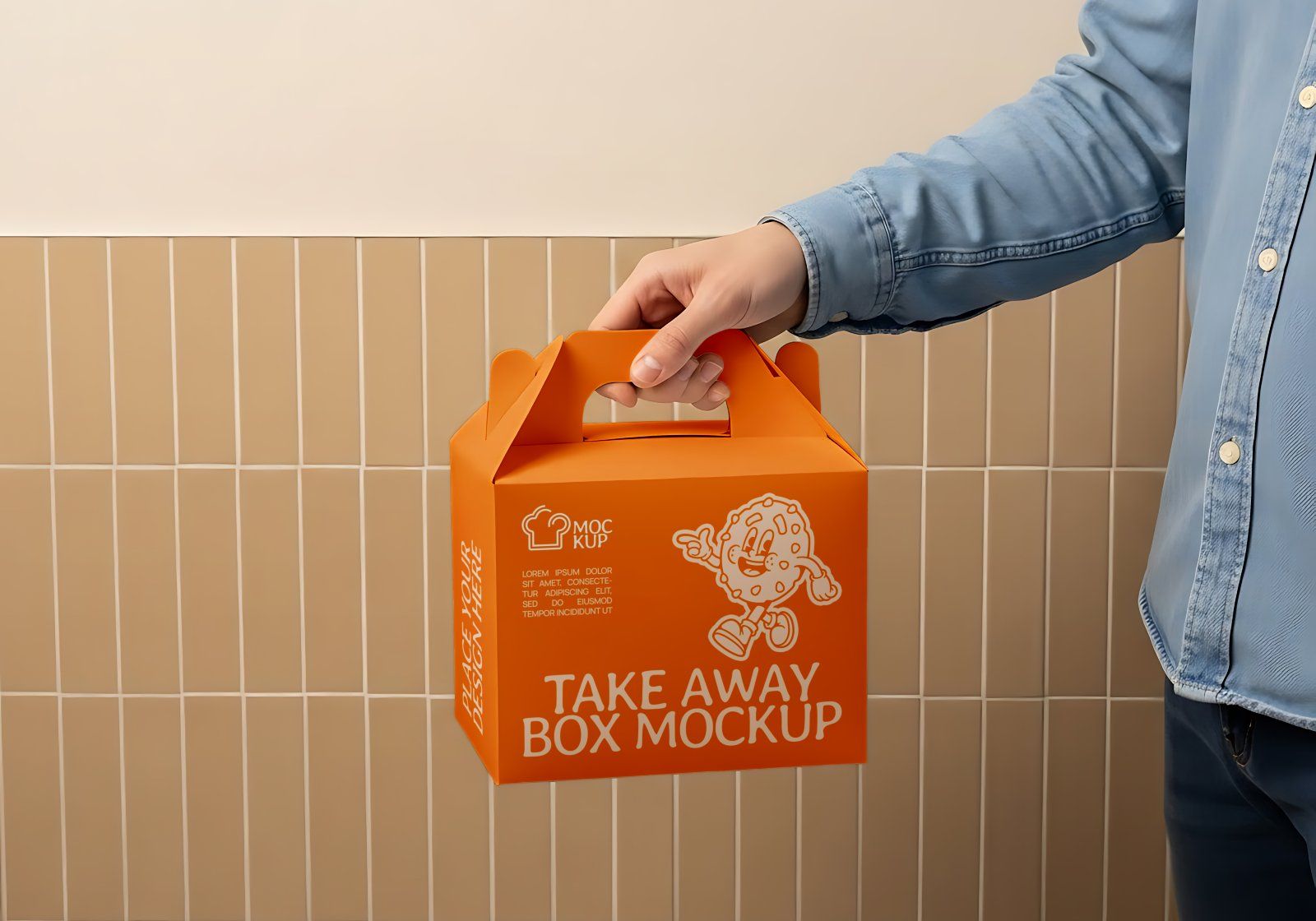 Premium Branding Orange Bakery Store Mockup — image 7