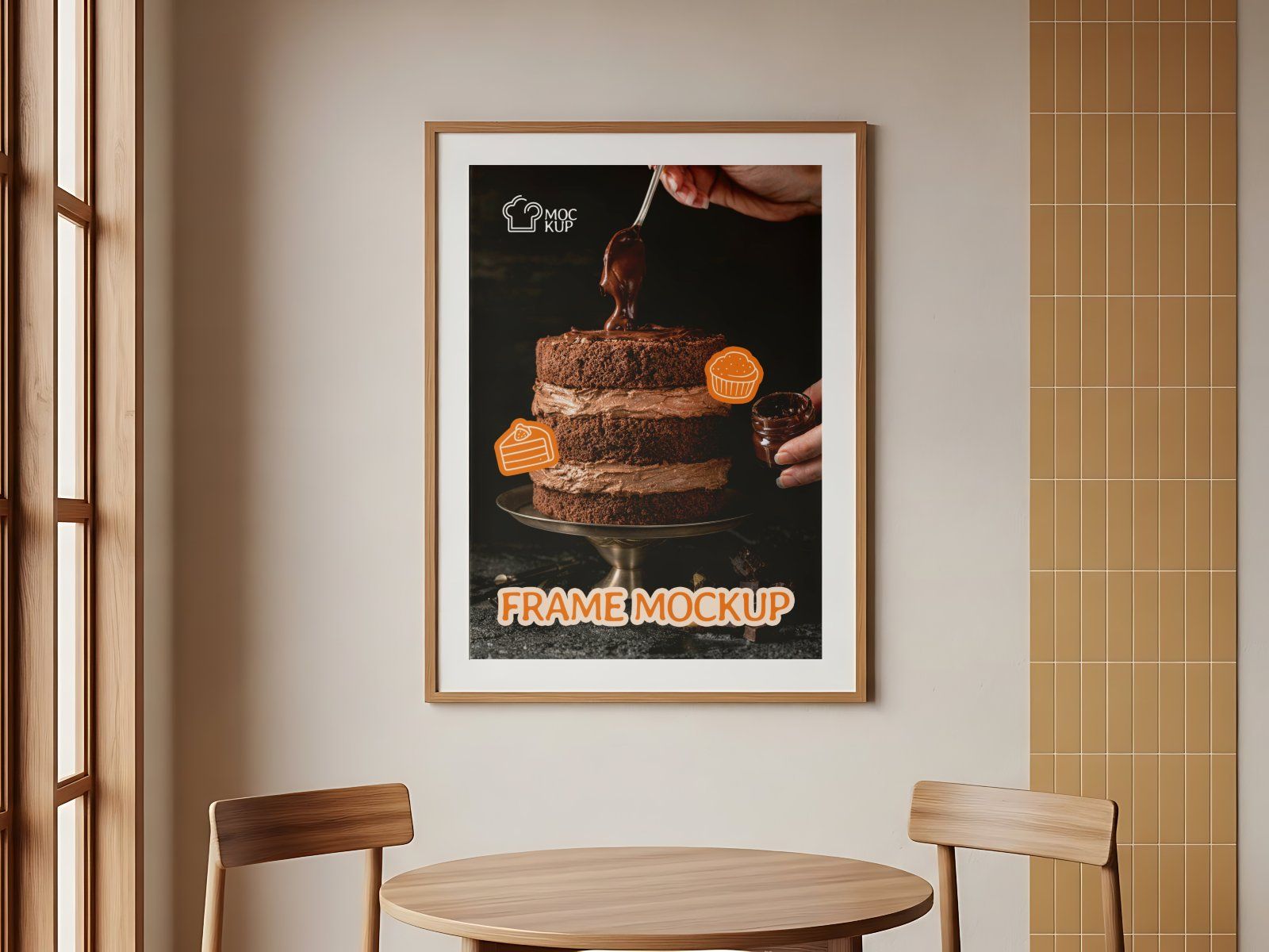 Premium Branding Orange Bakery Store Mockup — image 10