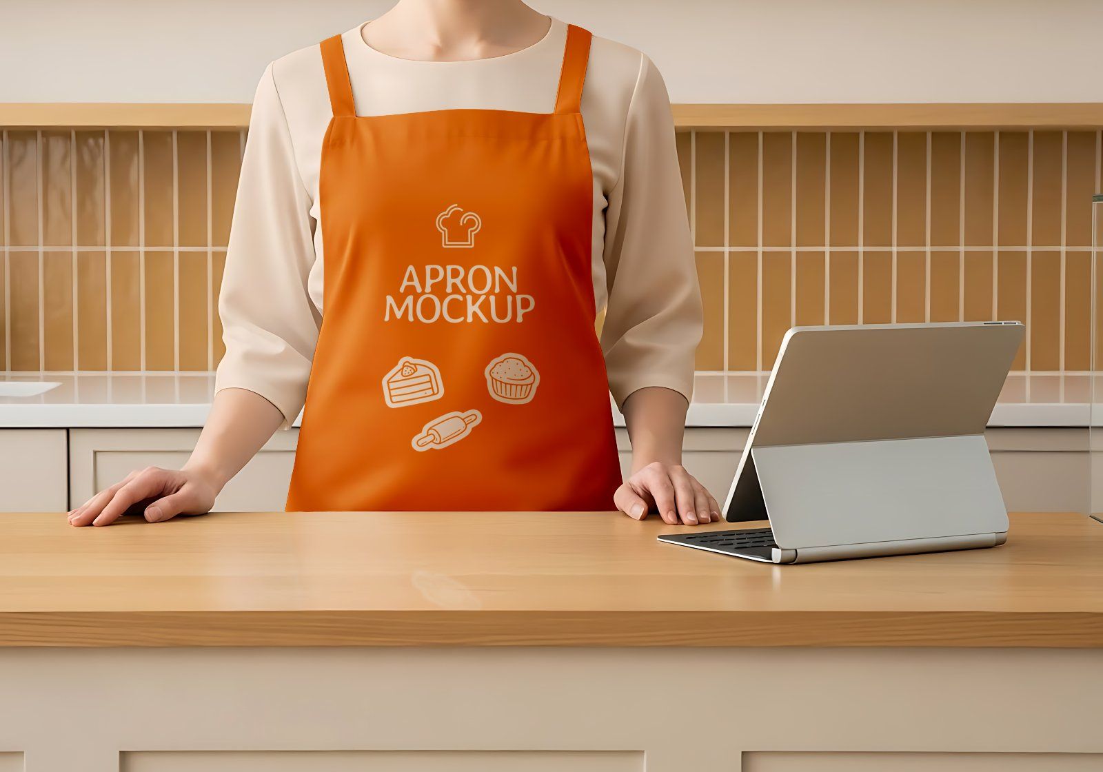 Premium Branding Orange Bakery Store Mockup — image 11
