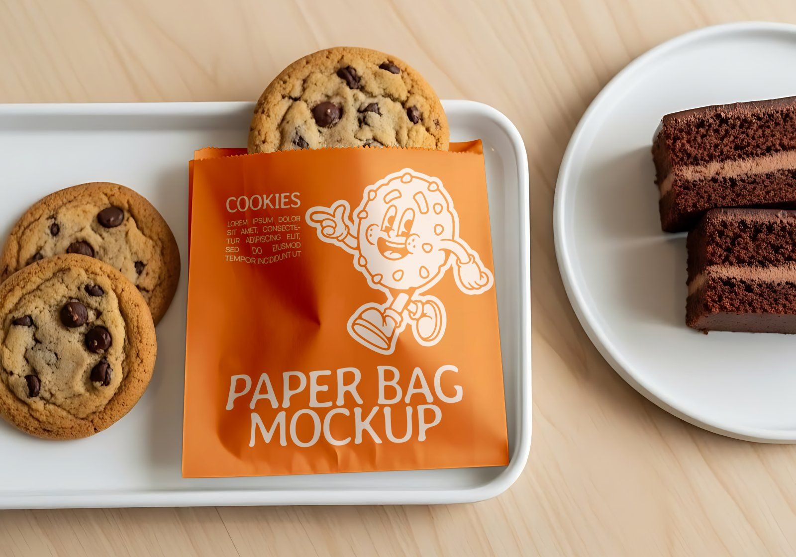 Premium Branding Orange Bakery Store Mockup — image 12