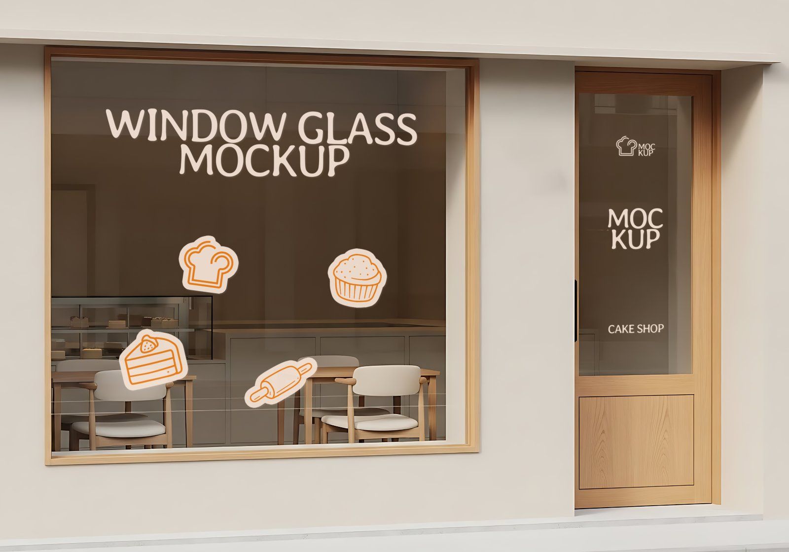 Premium Branding Orange Bakery Store Mockup — image 16