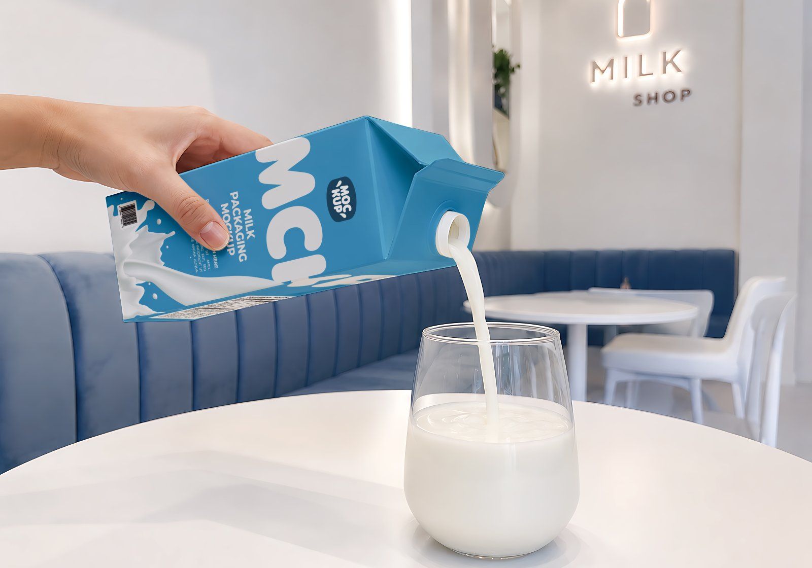 Premium Branding Milk Store Mockup — image 2