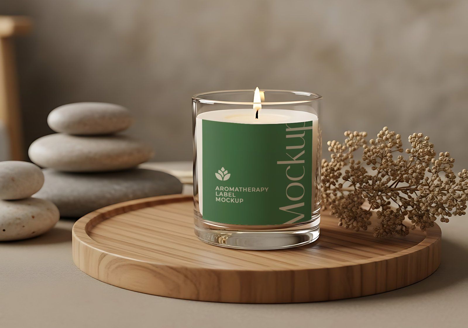 Aromatherapy Candle Label Mockup — image 1
