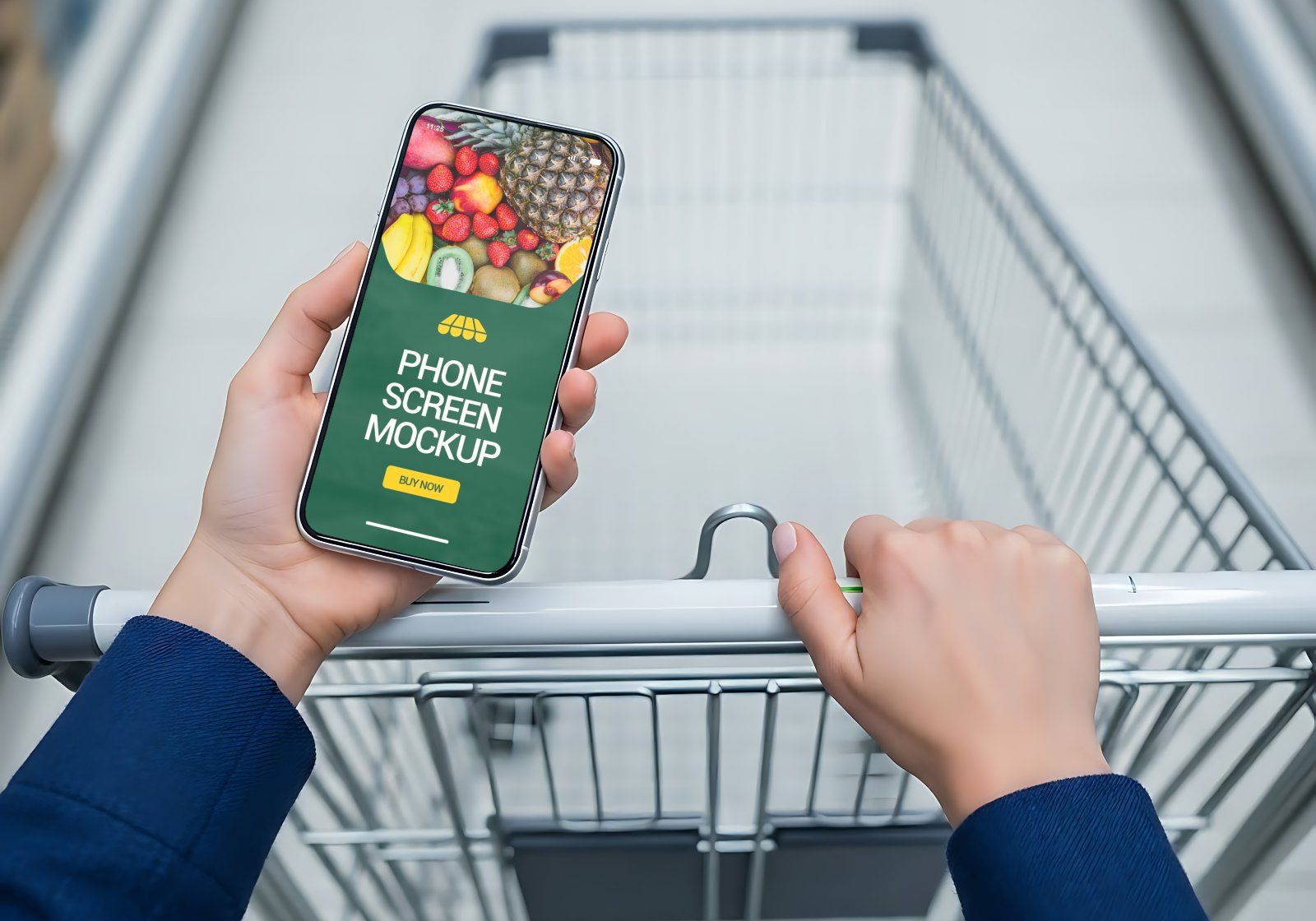 Premium Branding Yellow And Green Supermarket Mockup — image 2