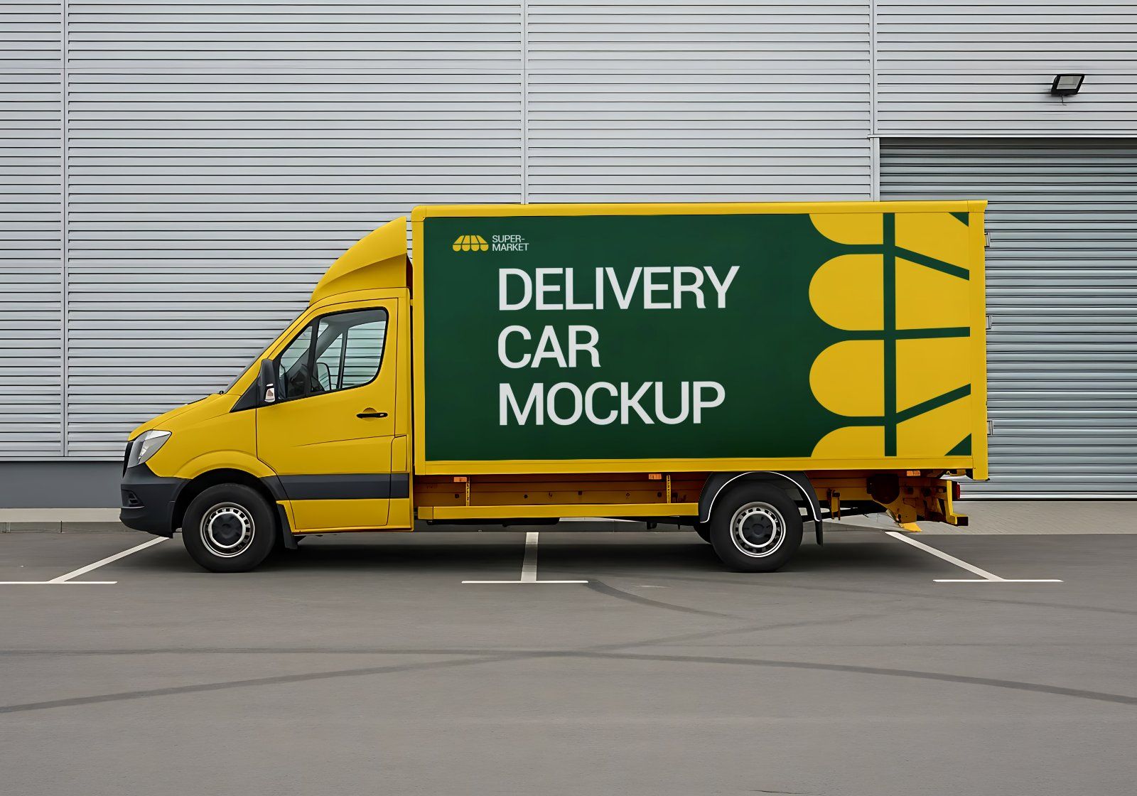 Premium Branding Yellow And Green Supermarket Mockup — image 4