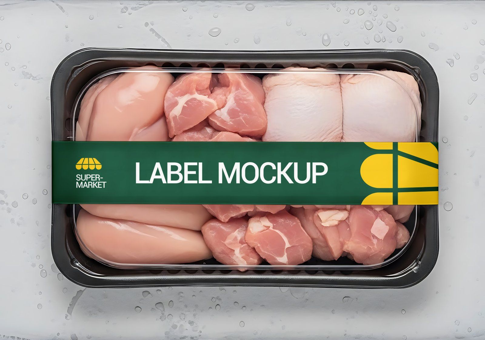 Premium Branding Yellow And Green Supermarket Mockup — image 5