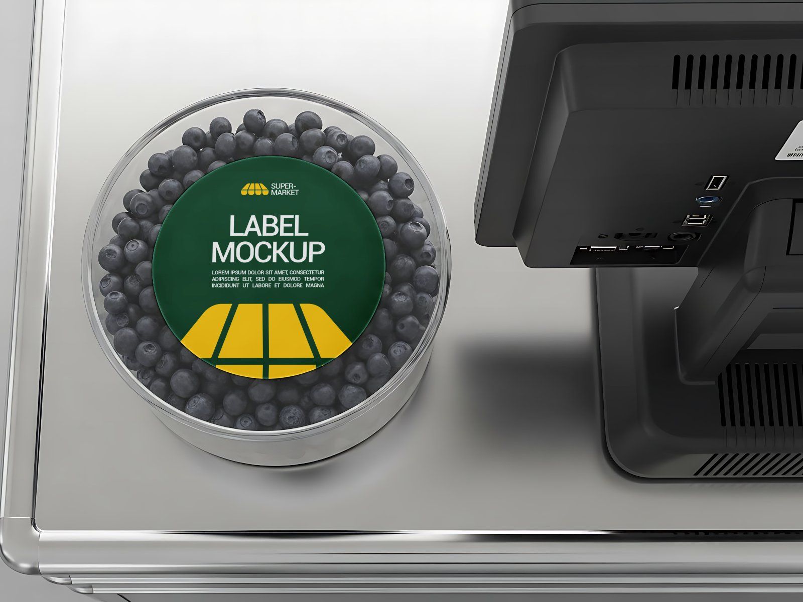 Premium Branding Yellow And Green Supermarket Mockup — image 7