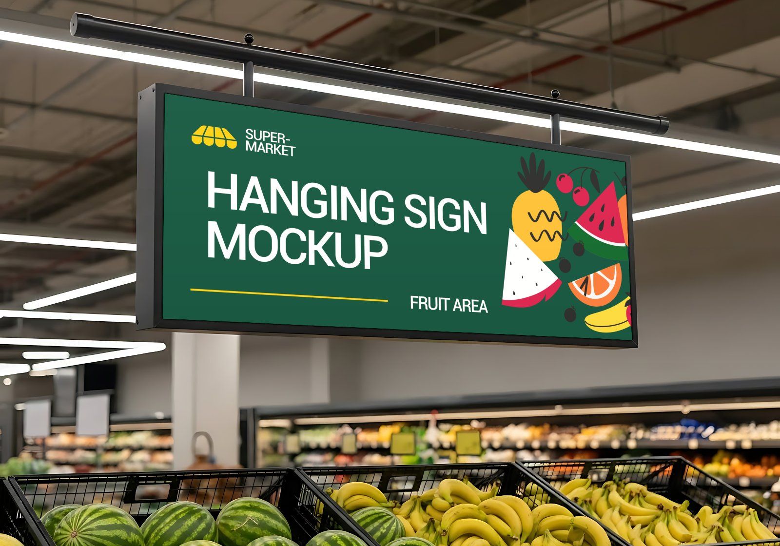 Premium Branding Yellow And Green Supermarket Mockup — image 8
